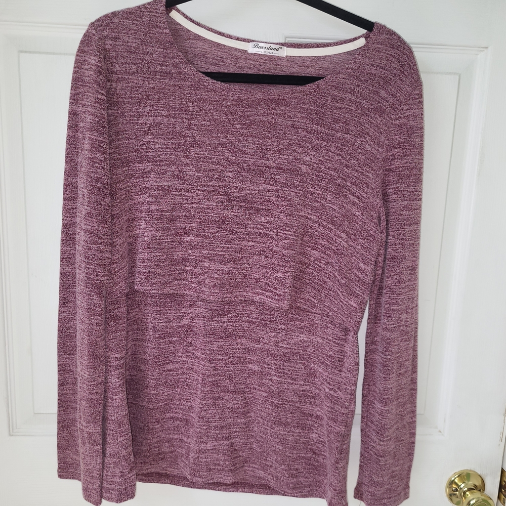 Cranberry Long Sleeve Top Nursing Friendly